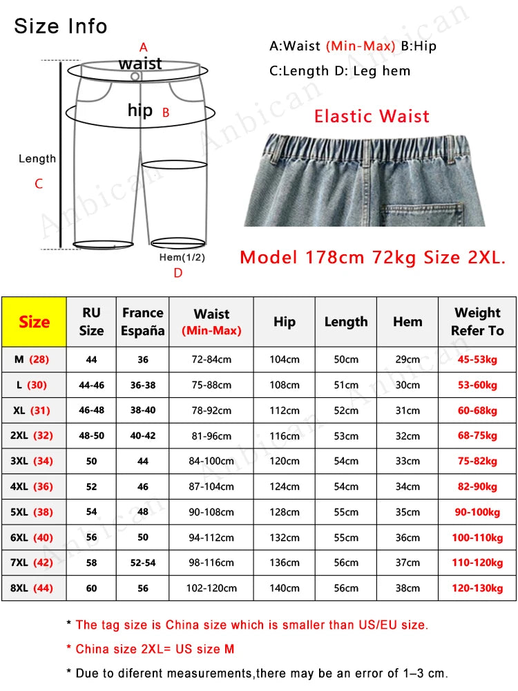 Casual Men’s Denim Cargo Shorts – Straight Fit, Summer Style