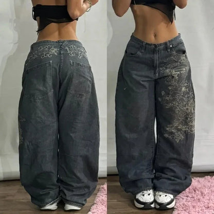 Y2K Loose Fit Denim Jeans – Casual Streetwear Style