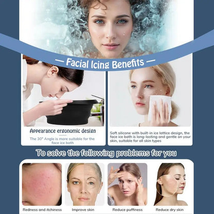 Foldable Ice Bath Facial Bowl - Cooling Beauty Tool