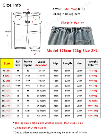 Casual Men’s Denim Cargo Shorts –  Straight Fit, Summer Style