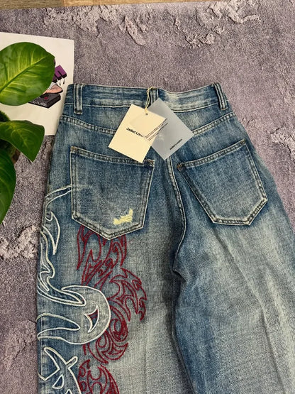 Y2K Loose Fit Denim Jeans – Casual Streetwear Style