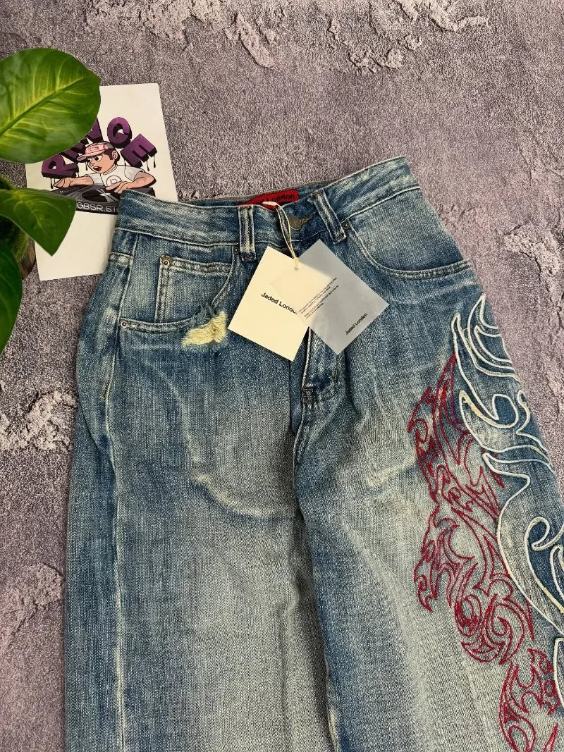 Y2K Loose Fit Denim Jeans – Casual Streetwear Style