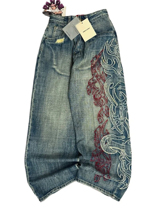 Y2K Loose Fit Denim Jeans – Casual Streetwear Style