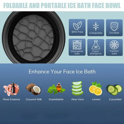 Foldable Ice Bath Facial Bowl - Cooling Beauty Tool