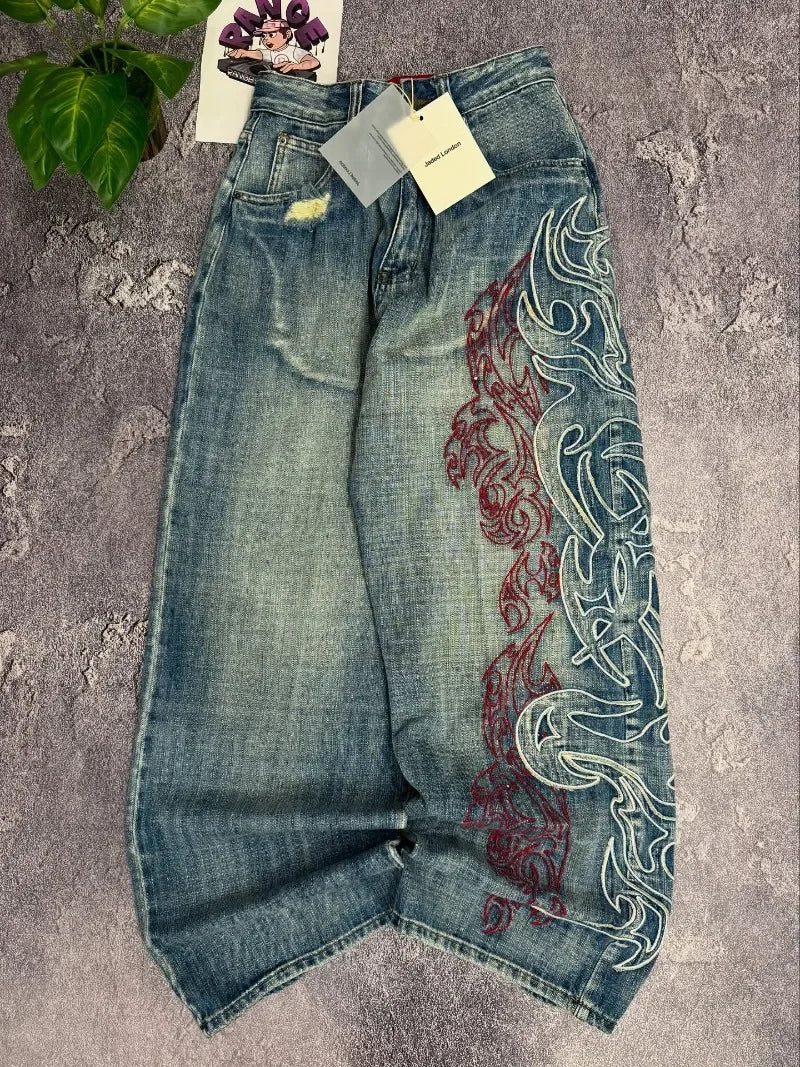 Y2K Loose Fit Denim Jeans – Casual Streetwear Style