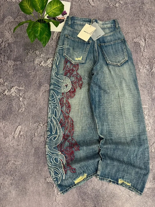 Y2K Loose Fit Denim Jeans – Casual Streetwear Style