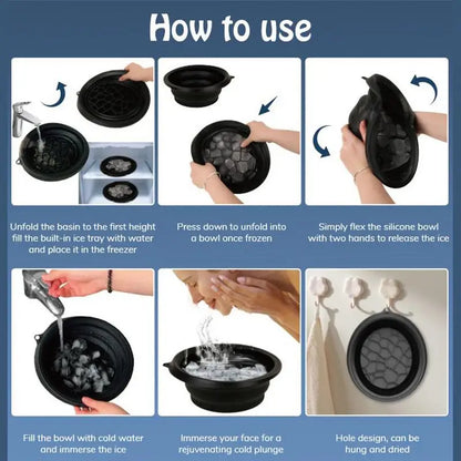 Foldable Ice Bath Facial Bowl - Cooling Beauty Tool