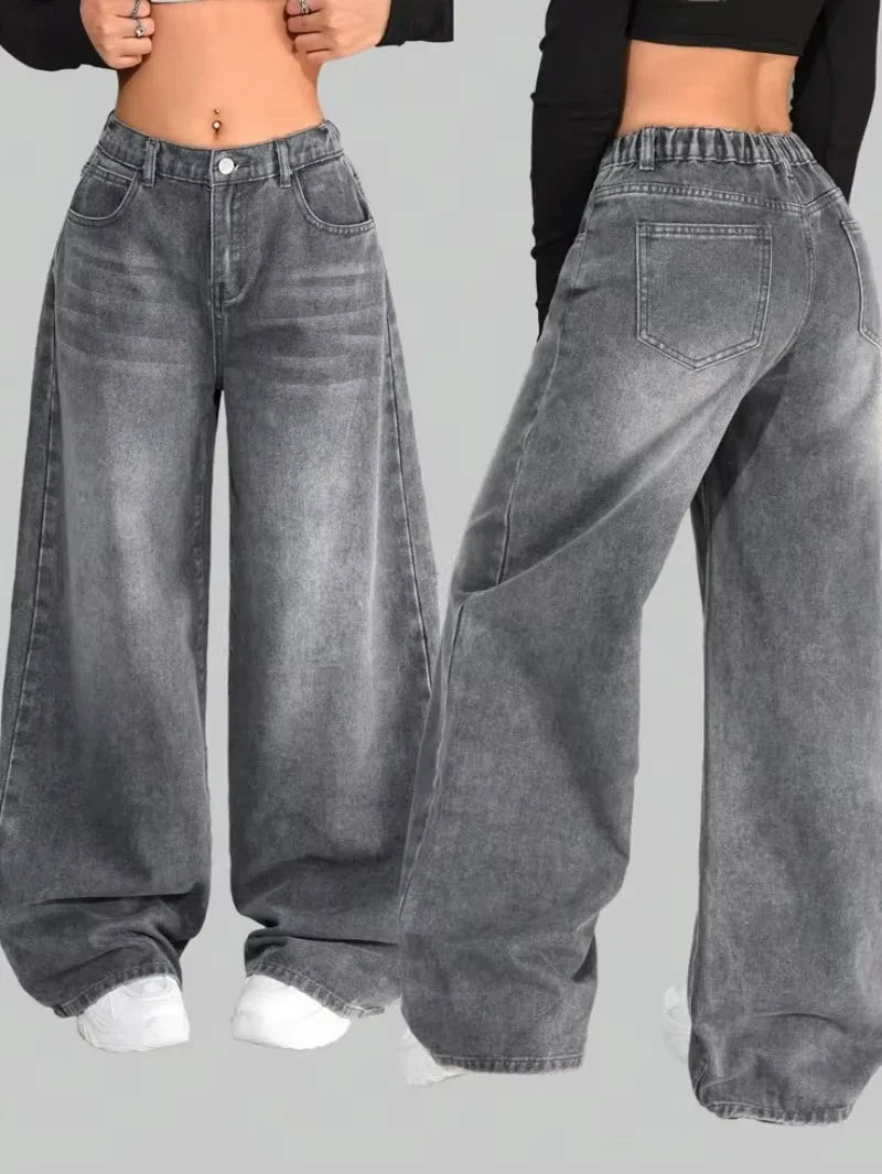 Y2K Loose Fit Denim Jeans – Casual Streetwear Style